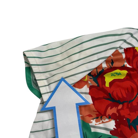 PEARL IZUMI Womens Elite Cycling Jersey in Coral Peony Green Stripe Sz XXL #0877 - Picture 10 of 11